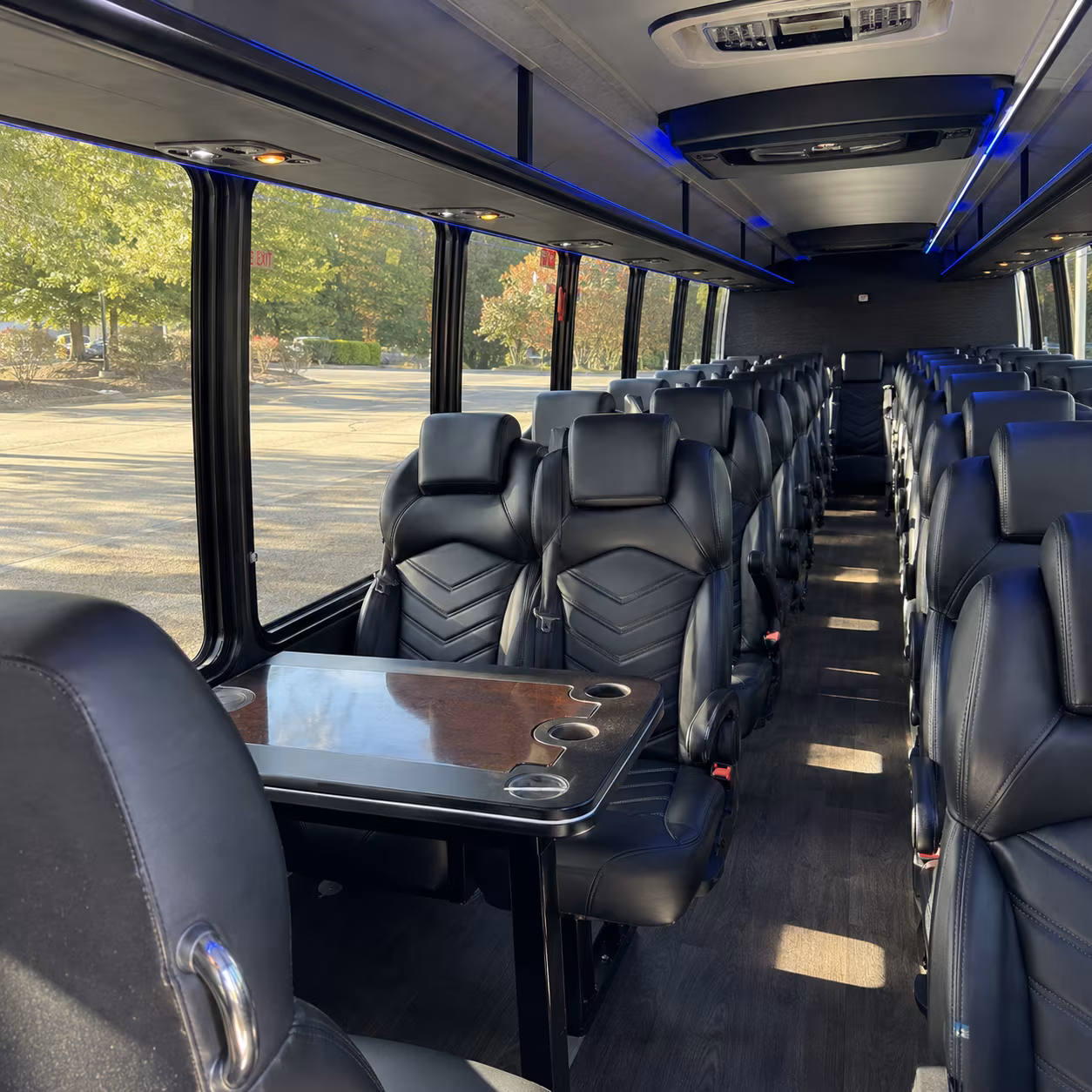 springdale airport transportation onboard seating